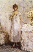 Jean-francois raffaelli Woman in a White Dressing Grown oil painting on canvas